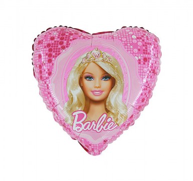 balony foliowe na hel serca barbie